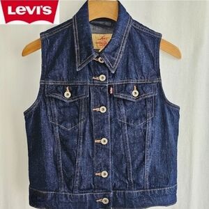 Levi's Premium Point Collar Sleeveless Denim Vest